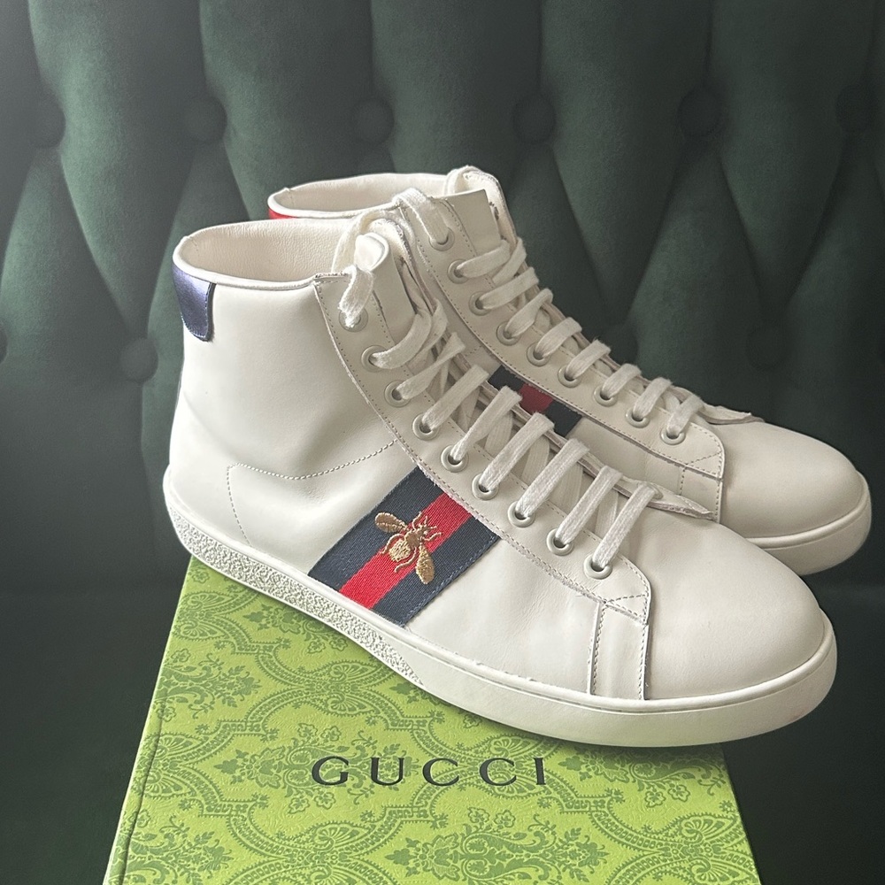 Gucci High Tops With The Bumblebee And Original Box - Picture 2 of 12